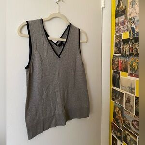 Ann Taylor Gray Knit Sweater Vest
